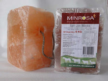 Minrosa Himalayan salt lick block with rope 6kg