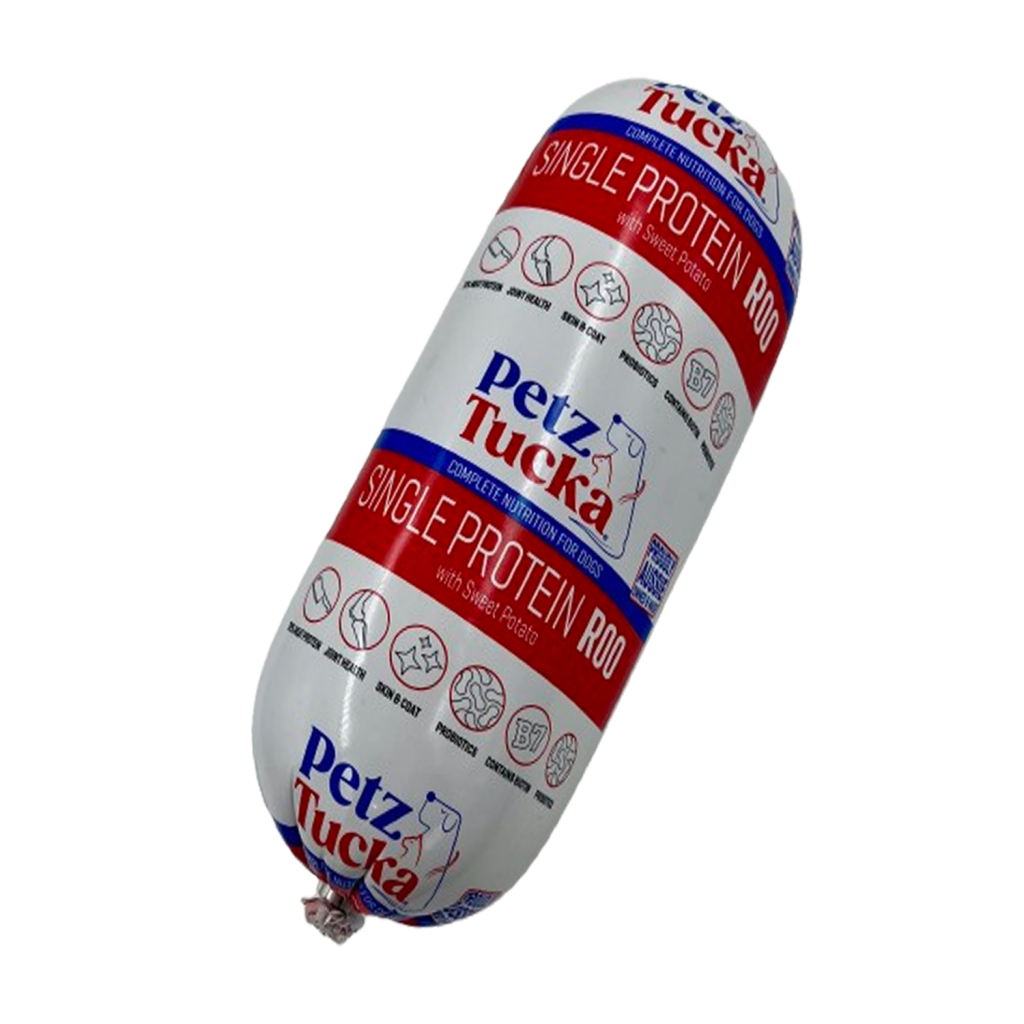 Petz Tucka Single Protein Kangaroo with Sweet Potato 1.5kg roll
