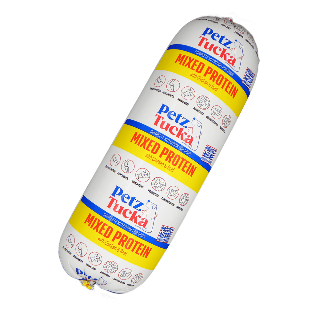 Petz Tucka Mixed Protein Chicken, Beef and Lamb cooked dog food roll