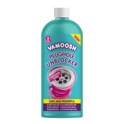 Vamoosh Plughole Unblocker 600ml – 2 Doses