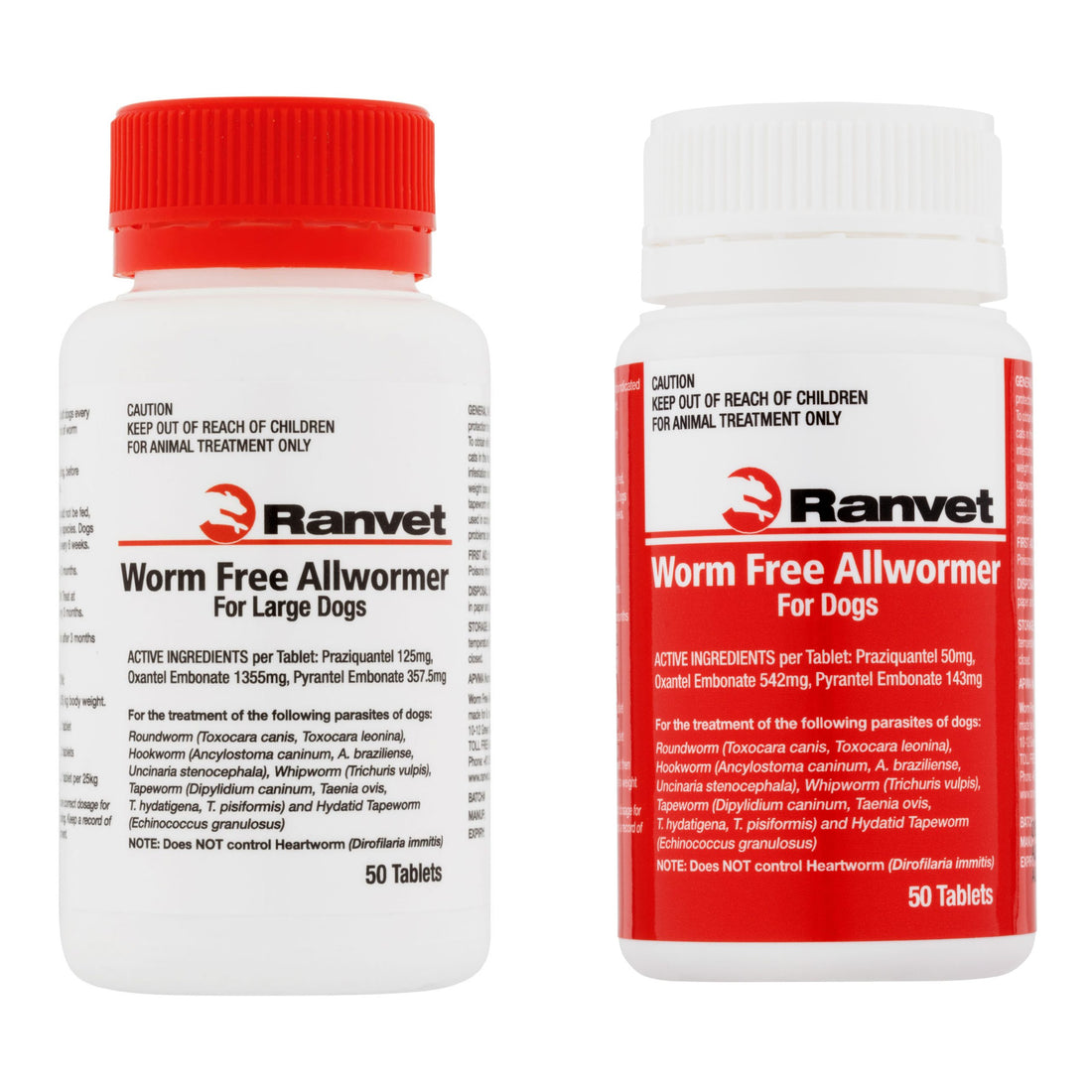 Ranvet Worm Free Allwormer 25kg Large Dog