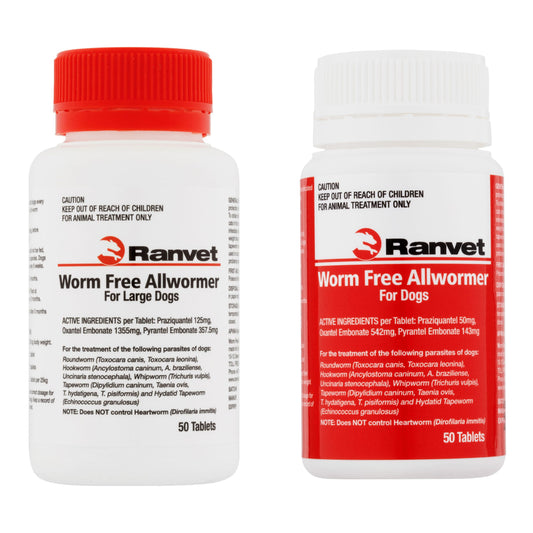 Ranvet Worm Free Allwormer 25kg Large Dog