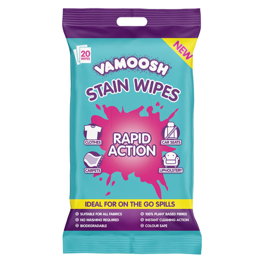 Vamoosh Rapid Action Stain Wipes 20 Pack
