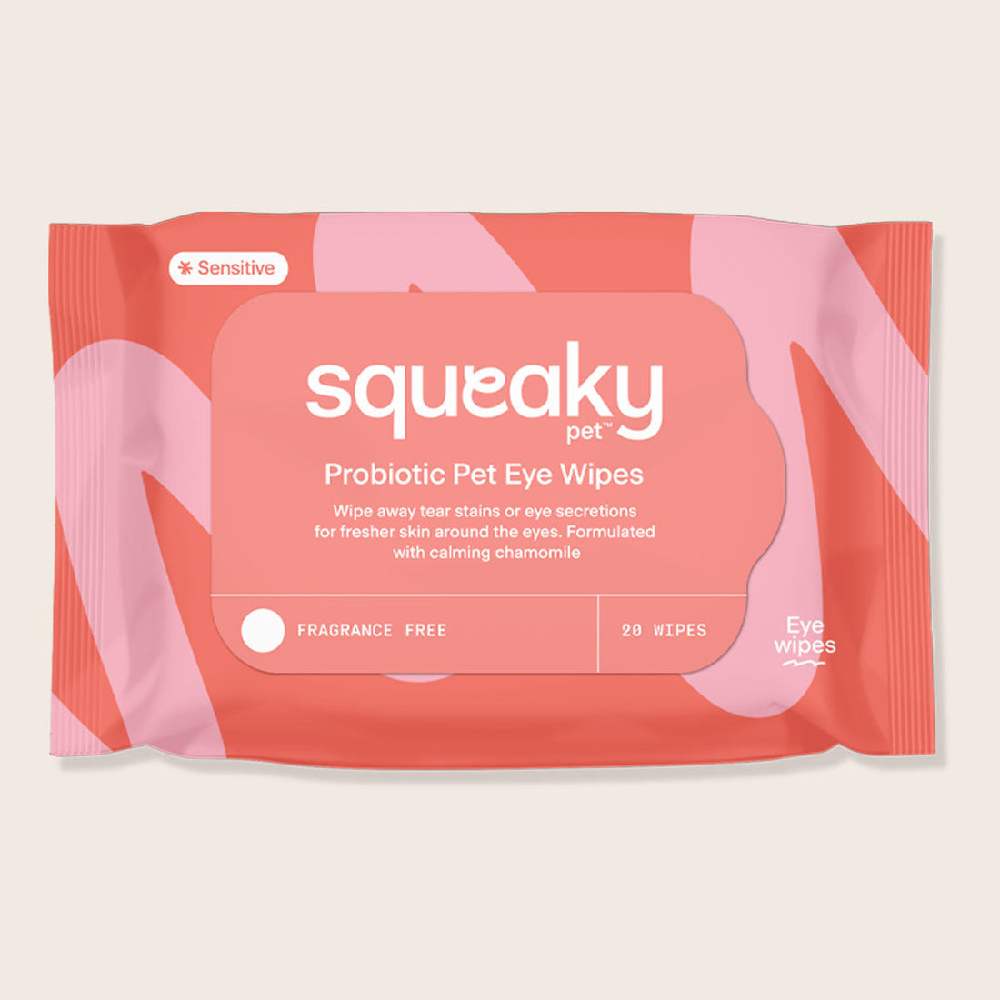 Squeaky Pet Probiotic Eye Wipes 20 wipes
