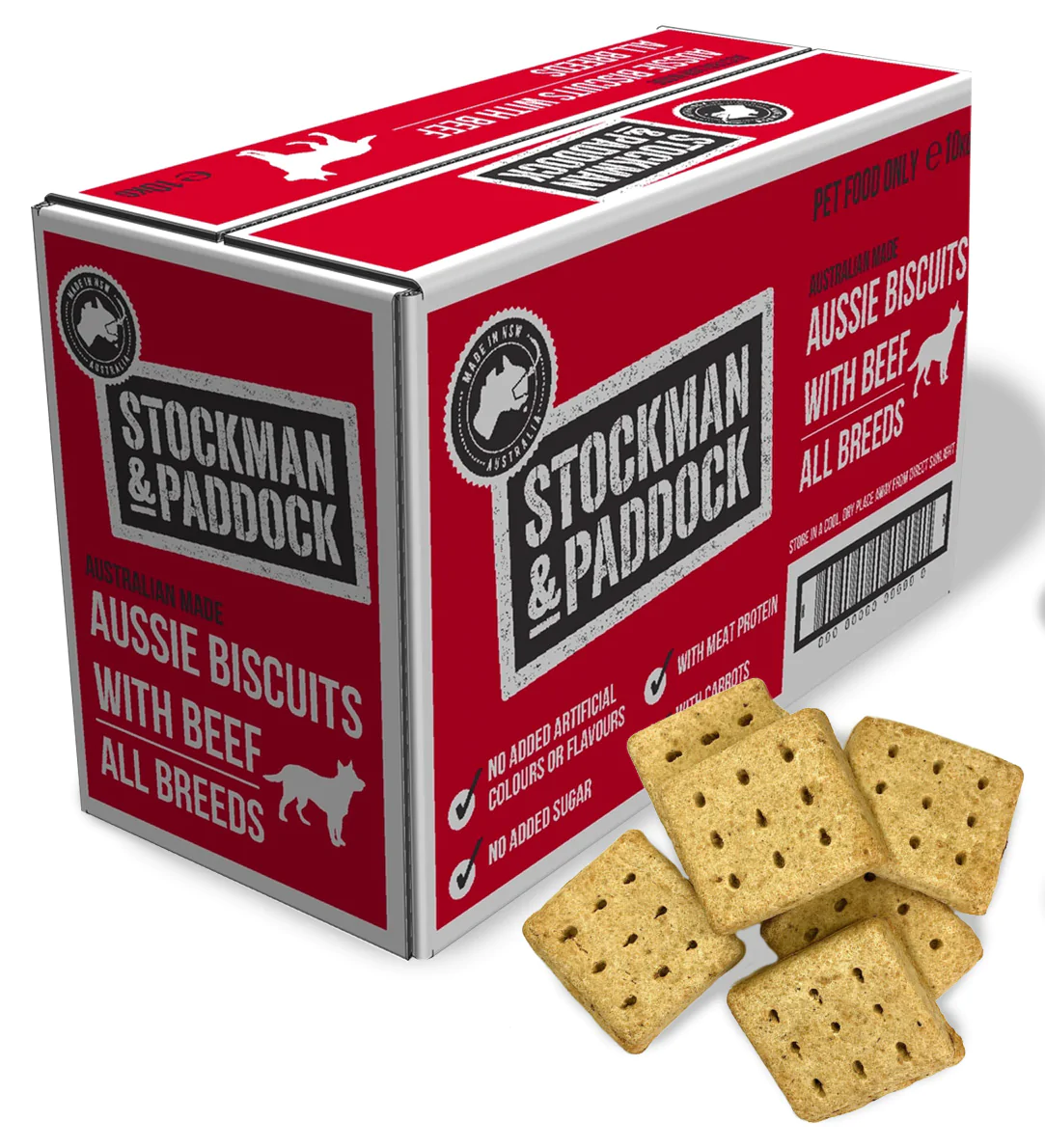 Stockman & Paddock Aussie Biscuits with Beef box and biscuits