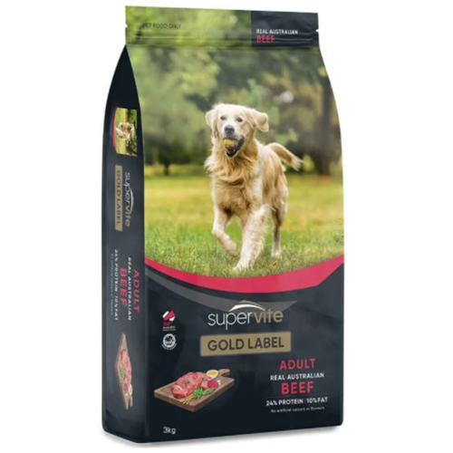 Supervite Gold Label Adult Beef 3kg dog food