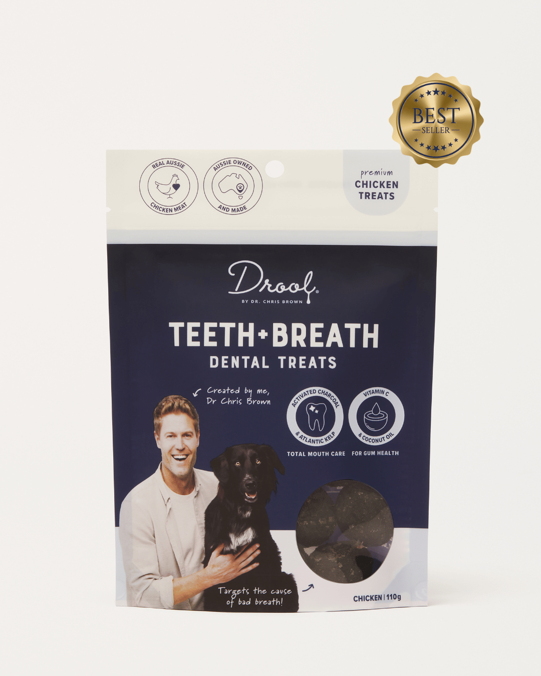 Drool Teeth + Breath dental treat balls 110g