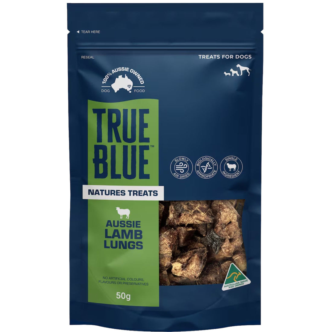 True Blue Aussie Lamb Lung 50g