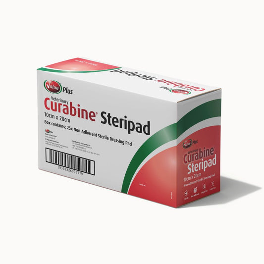 Value Plus Veterinary Curabine Steripad box of 25