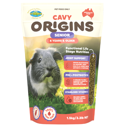 Vetafarm Cavy Origins Senior 1.5kg product packaging