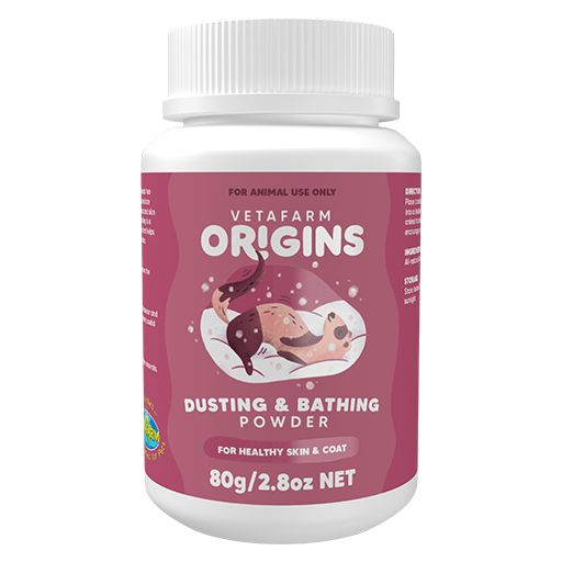 Vetafarm Dusting & Bathing Powder 80g product packaging