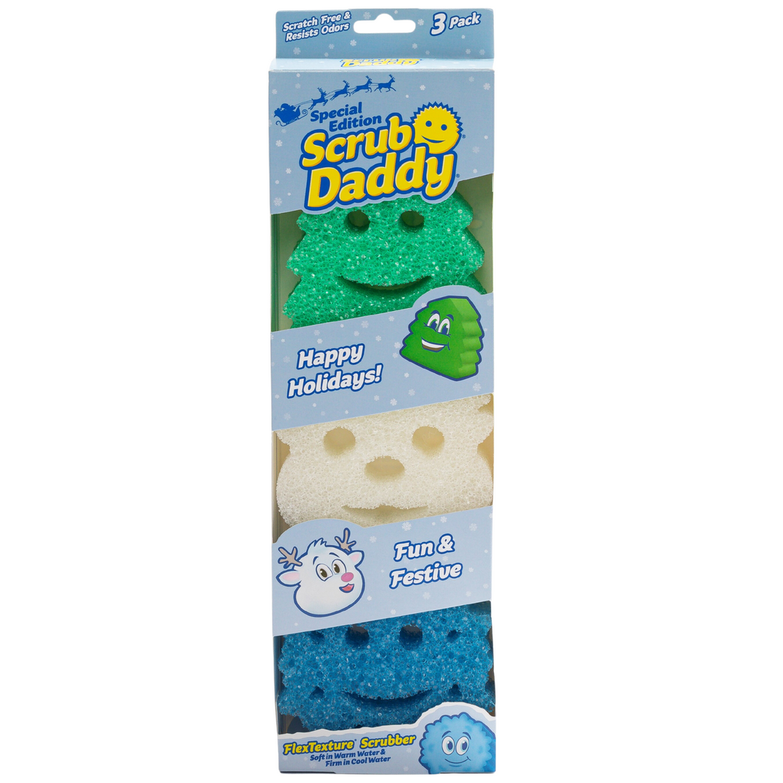 Scrub Daddy Christmas Shapes 3 Pack